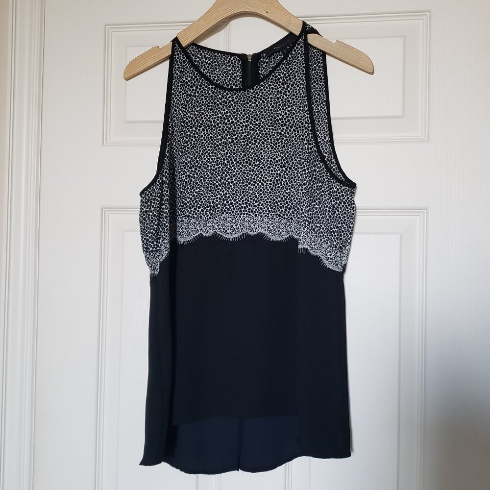 BCBGMaxAzria Women's Caralyn Split Back Sleeveless Tank - Size Medium - EUC